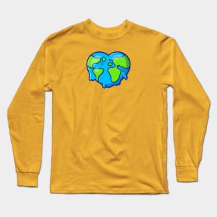 Earth Love Melted Cartoon Long Sleeve T-Shirt